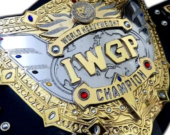 IWGP V5 Heavyweight Champion Wrestling Belt Title Zinc Dual Plated Leather Strap