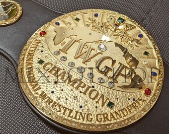 IWGP V1 Heavyweight Championship Wrestling Belt Title Zinc Dual Plated Leather Strap