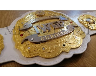 IWGP V4 Heavyweight Championship Wrestling Belt Title With White Leather Strap