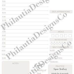 Minimalist Daily Wellness Planner/Journal