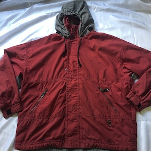 Vintage Head Jacket 80’s 90&#39;s Hooded Nylon Made In Hong Kong Size Medium