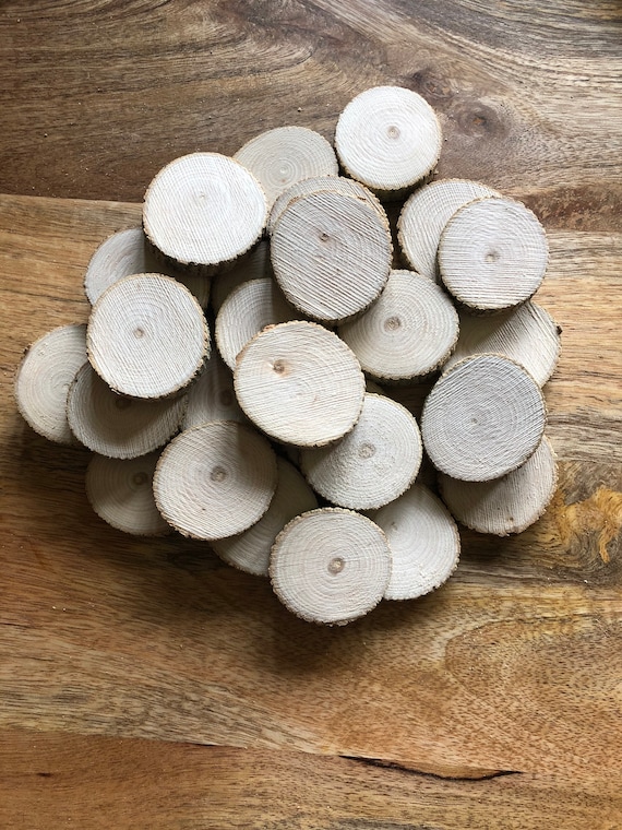 Small Wood Rounds for Crafts. 