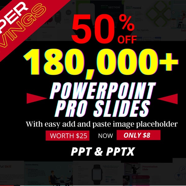 Over 180,000 Mega Deal PowerPoint Pro Slides