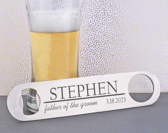 Groomsmen Bottle Opener, Thank You Gift for Wedding Party, Long Bottle Opener for Him, Best Man Gift