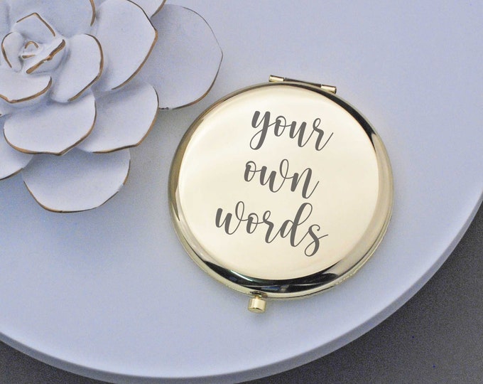 Custom Engraved Compact Mirror Personalized Gift for Her Etsy