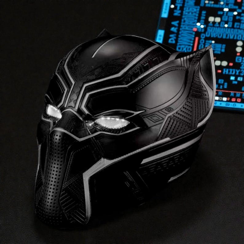 Techala Marvel Mask Black Panther T’challa Helmet | Wearable Cosplay Mask Avengers Wakanda ...