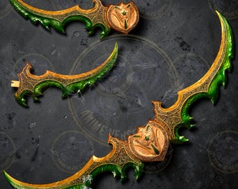 Warglaive of Azzinoth Metal bow Replica - 55” Illidan Stormrage Prop | 140cm World of Warcraft BOW