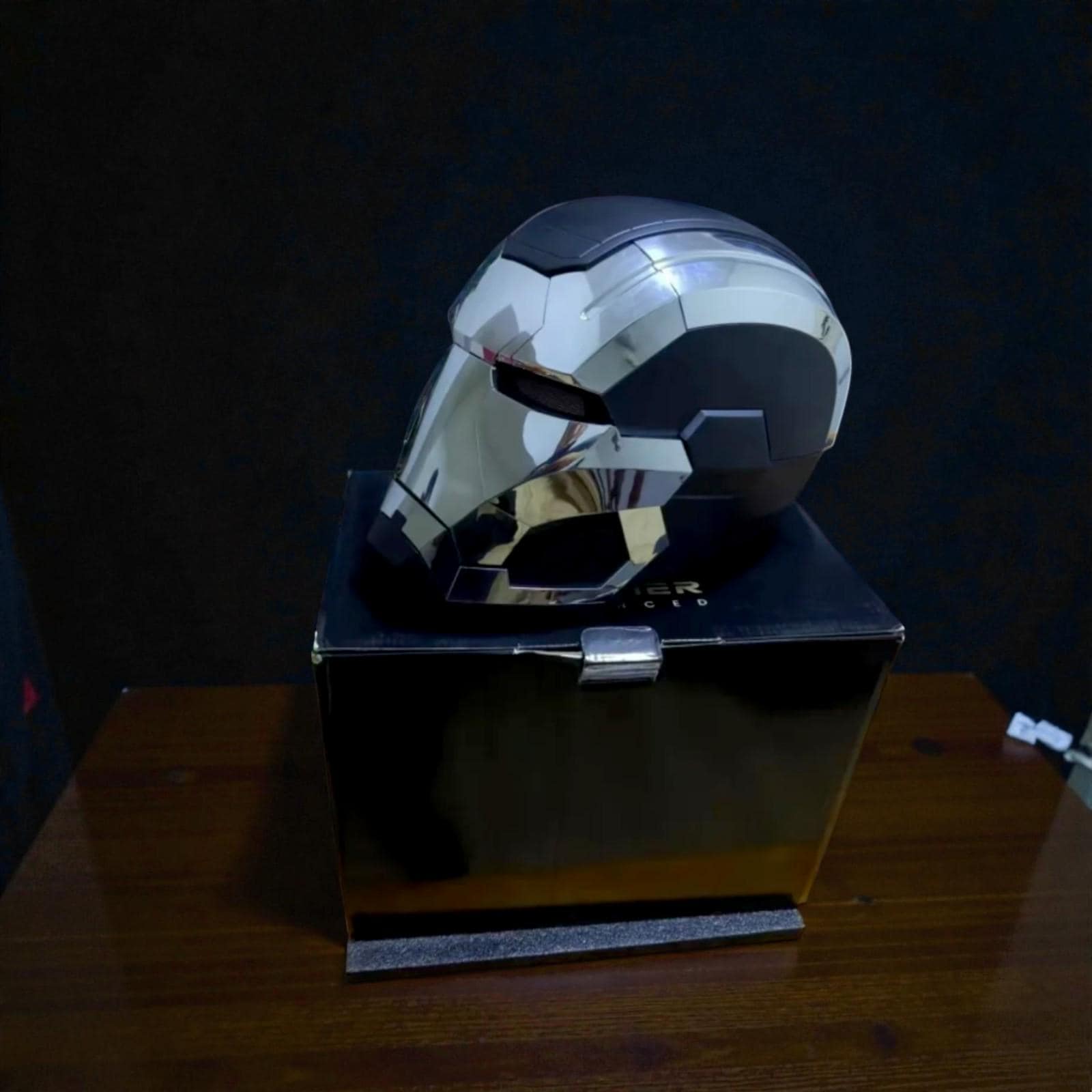 iron man helmet full metal Iron-Man MK50 Electronic Cosplay Helmet, VoiceTouch Control with LED Eyes which is more three Mark 5 Iron Man Helmet