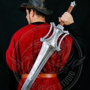 He-Man Power Sword 1:1 Replica, Masters of the Universe Prop, Hand Forged Metal Sword of Power, MOTU Cosplay Sword image 1