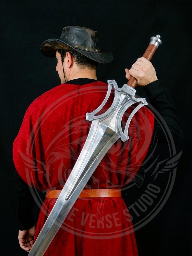 He-Man Power Sword 1:1 Replica, Masters of the Universe Prop, Hand Forged Metal Sword of Power, MOTU Cosplay Sword image 1