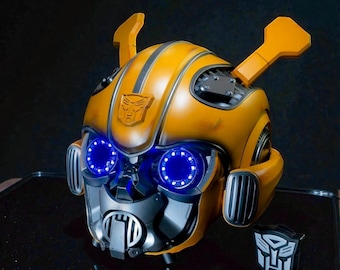 Kil.lerbody Bumblebee Wearable Helmet | Scale Transformers Cosplay Mask | LED Voice Control Prop