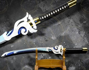 Akuoumaru Sword Replica - Genshin Impact Metal Claymore - Life Size 119cm Anime Sword - Inazuma Greatsword Cosplay Prop