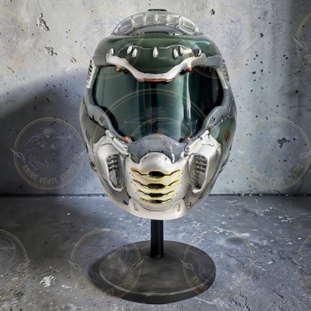 DOOM Eternal Raider Mask – Full Face Resin Cosplay Helmet | Engraved ...