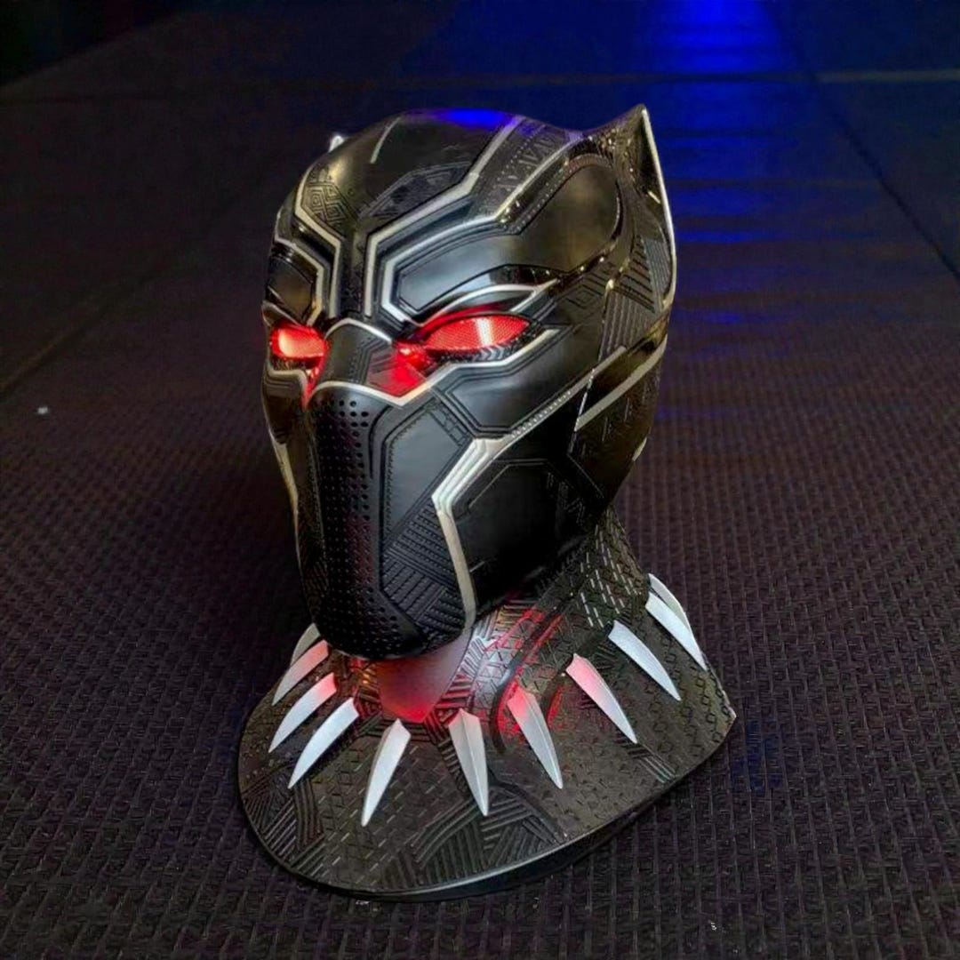 Techala Marvel Mask Black Panther T’challa Helmet | Wearable Cosplay Mask Avengers Wakanda ...