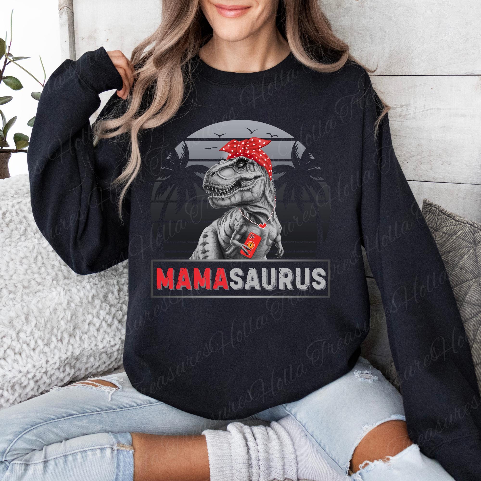 Mamasaurus PNG | Funny T-rex Mama | Retro Dinosaur Mama PNG | Mother's ...