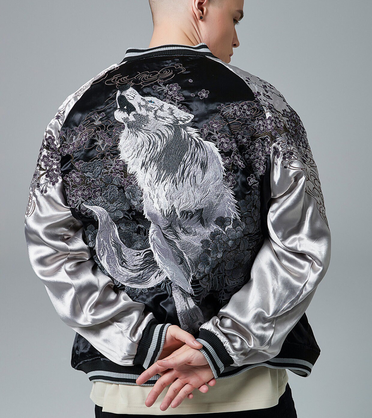 Wolf Embroidered Yokosuka Jacket Vintage Japanese Jacket - Etsy