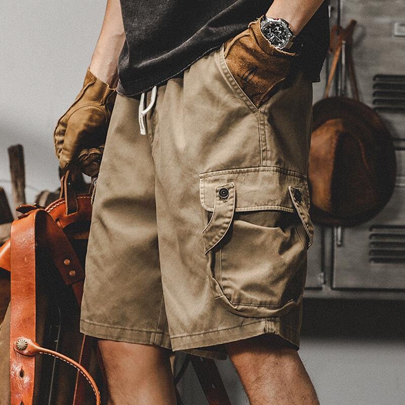 Mens khaki deals work shorts