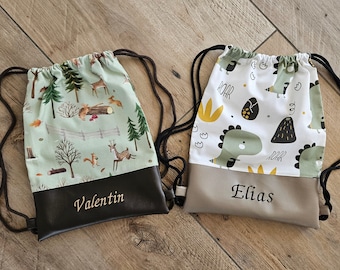 Personalisierter Turnbeutel für Kinder – Sportbeutel mit Namen – Kindergartenruck