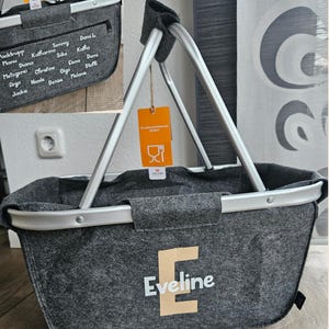 Einkaufskorb mit Spruch Text Einkaufskorb mit Namen personalisiert Einkaufstasche Shopper Korb