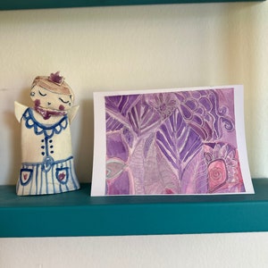Carte d'art - 51 Le Jardin de la Transformation (pièce originale, unique, DINB6)
