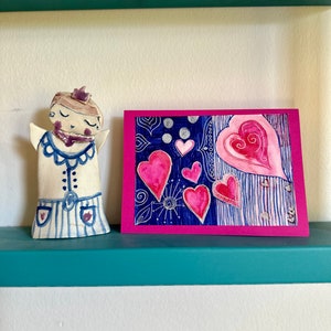 KUNSTKARTE 14 - Liebe in Bewegung (Original, Einzelstück, DINB6)