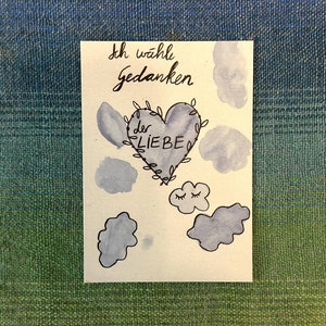 Cartolina di affermazione ''Scelgo pensieri d'amore'' (stampata)