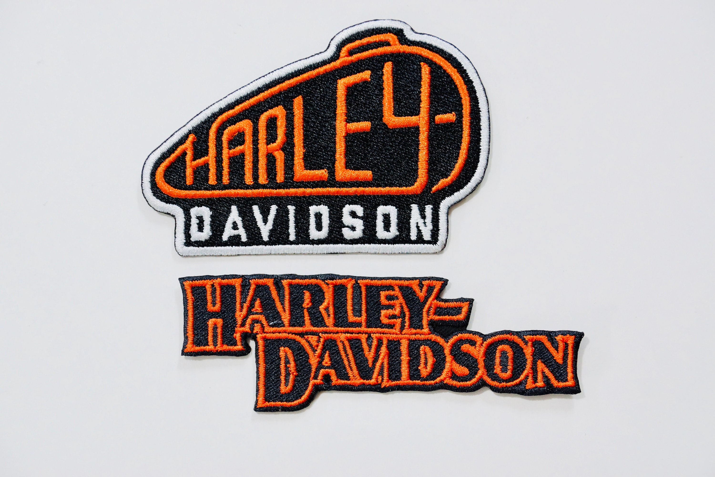 Harley Davidson Logo ( 2 Small) Embroidered Patch to Iron on