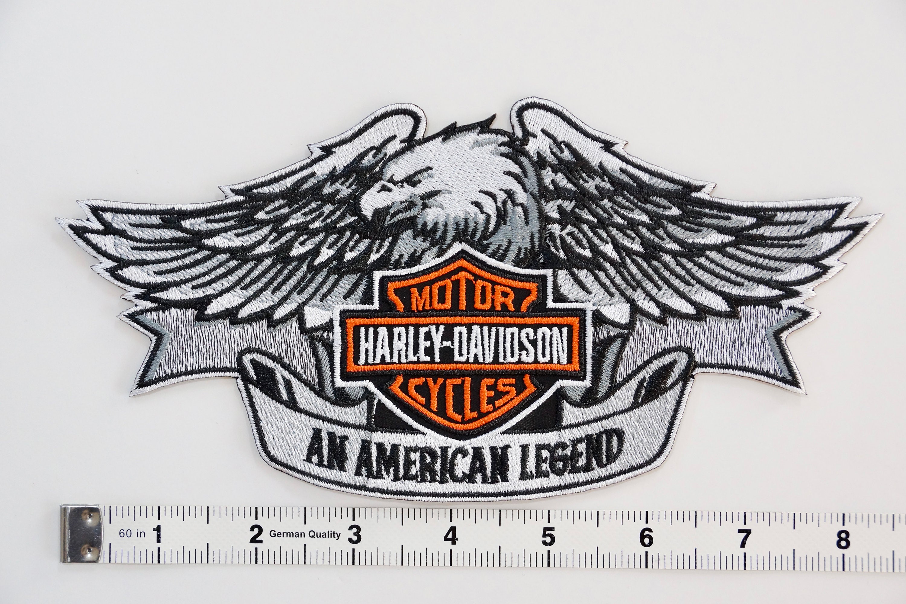 Harley Davidson Eagle ( XL Size) Embroidered Patch Iron On, 7-'' by 6-'' in