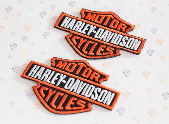 Harley Davidson Embroidered Patch Logo Embroidered Patch Iron on 2 Small 