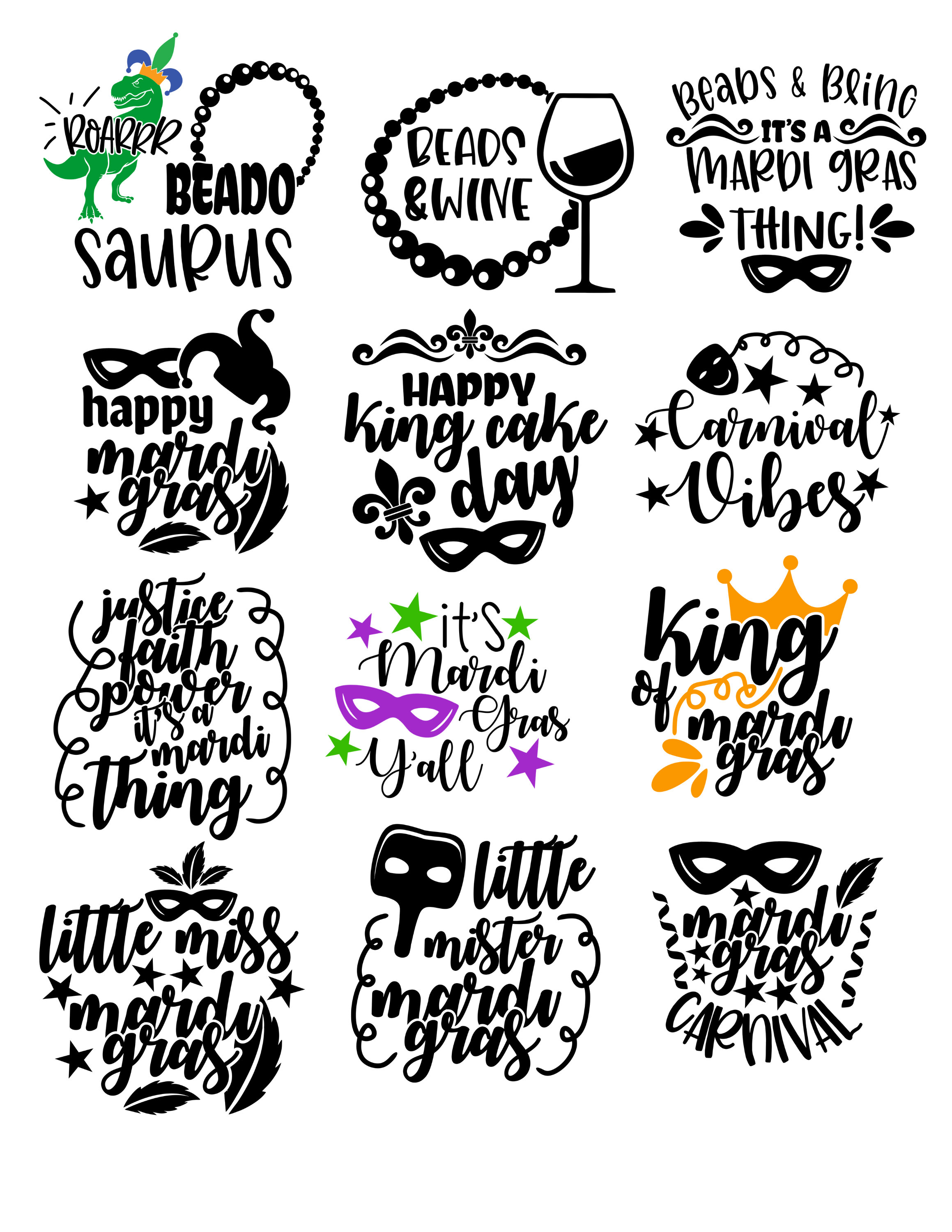 Mardi Gras Stickers for Kids 500Pcs Per Roll Emoji Mardi Gras Sticker for  Party Decorations