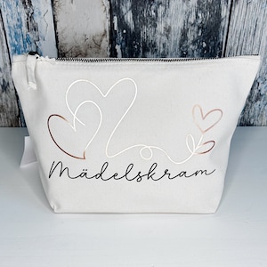 Kosmetiktasche "Mädelskram" Gr. S M L personalisierte Geschenkidee auch mit Namen verschiedene Farben