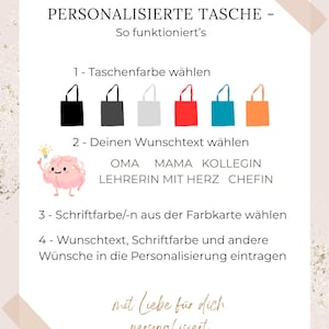 Felt bag "COOLEST COLLEAGUE" - personalized gift for your female colleague/boss - with name - personalized bag image 7
