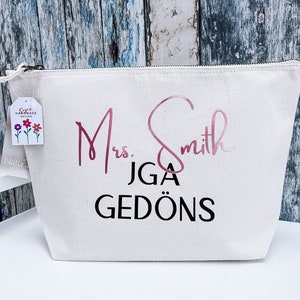 Kosmetiktasche „BRAUT GEDÖNS“ - personalisierte Kosmetiktaschen - verschiedene Farben und Größen - für JGA oder Mädelsabend