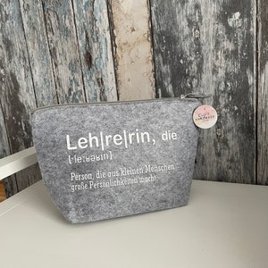 Kosmetiktasche „LEHRERIN“ - personalisiertes Geschenk für die Lehrerin - Abschiedsgeschenk