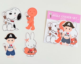 Ateez Sticker Bundle (Miffy, Sonny Angel, Snoopy, Smiski)