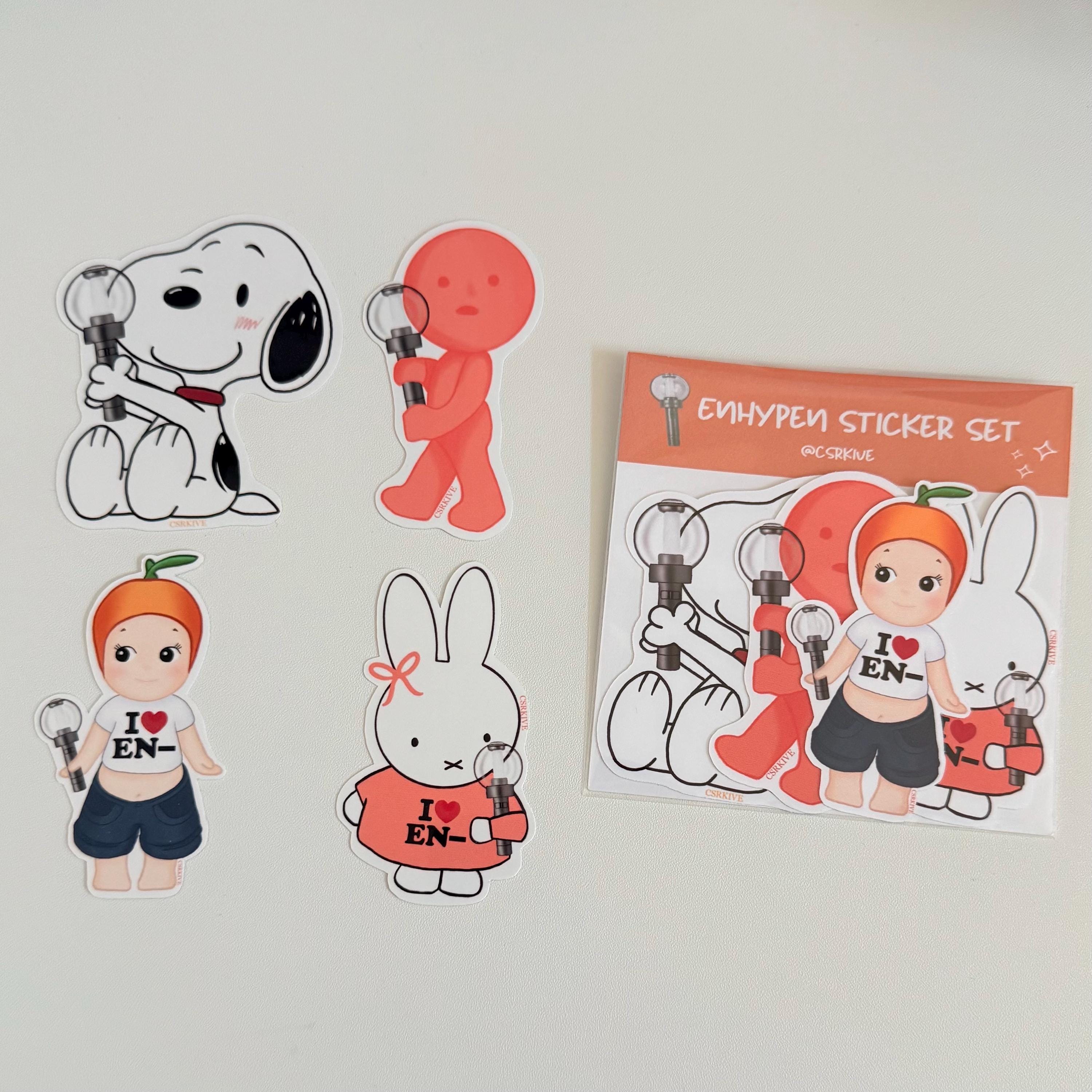 Enhypen Sticker Bundle (Miffy, Sonny Angel, Snoopy, Smiski)