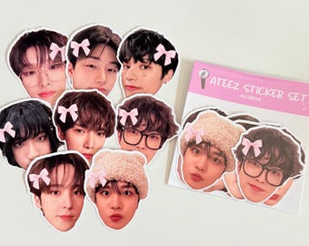 Ateez Sticker Bundle (Bubble heads, coquette)