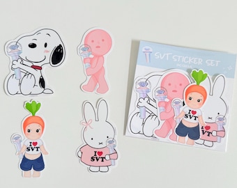 Seventeen Sticker Bundle (Miffy, Sonny Angel, Snoopy, Smiski)