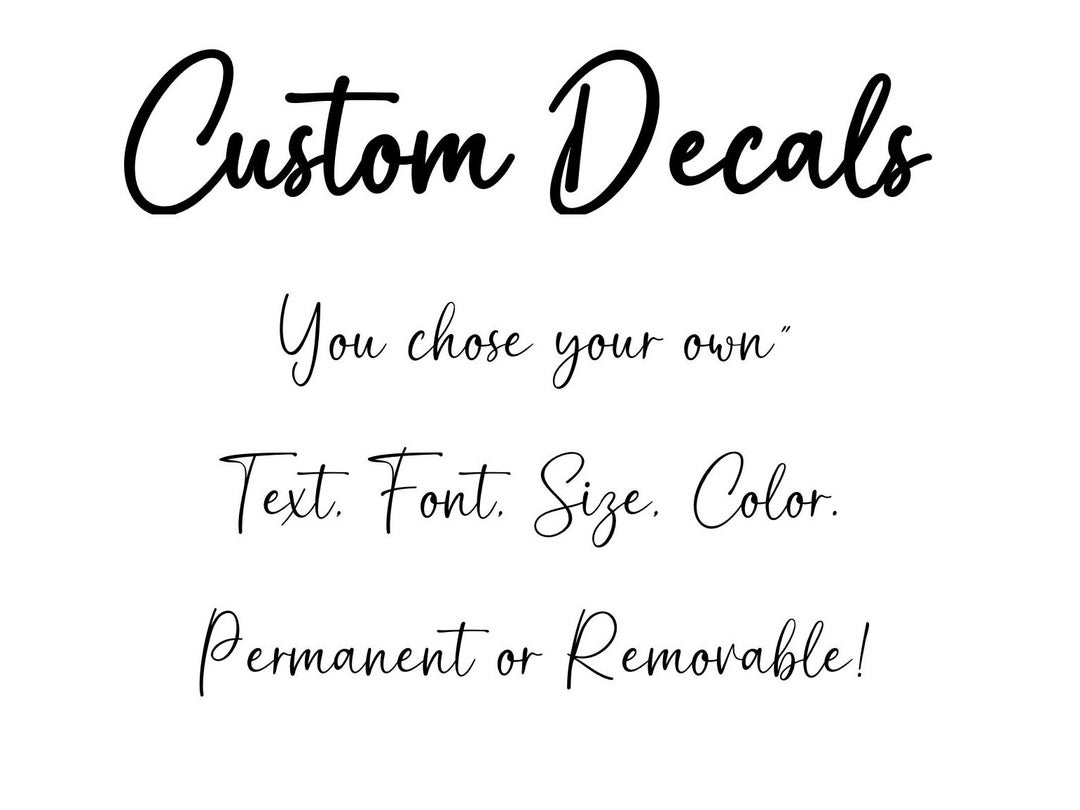 Custom Decals Personalized Labels Company Logo Stickers Etsy