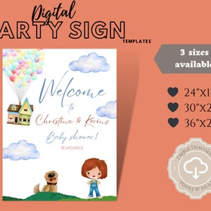 UP Girl Baby Shower Sign, UP Baby Shower Sign, Little Scout Sign, Girl Poster, Girl Scout, Do It Yourself 5x7 IN, Adventure Baby Shower