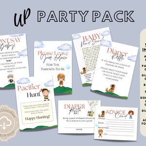 Baby UP Party Pack DIY, Digital Printouts, DIY Up Baby Shower, Print at Home Shower Games, Baby Up Event Printable, Baby Up Signs