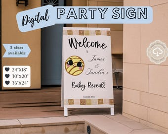 Concha Baby Reveal Welcome Sign, Concha Gender Reveal Sign, Concha in the Oven Sign, Concha Baby Reveal Sign, Digital Sign Download 5x7 IN