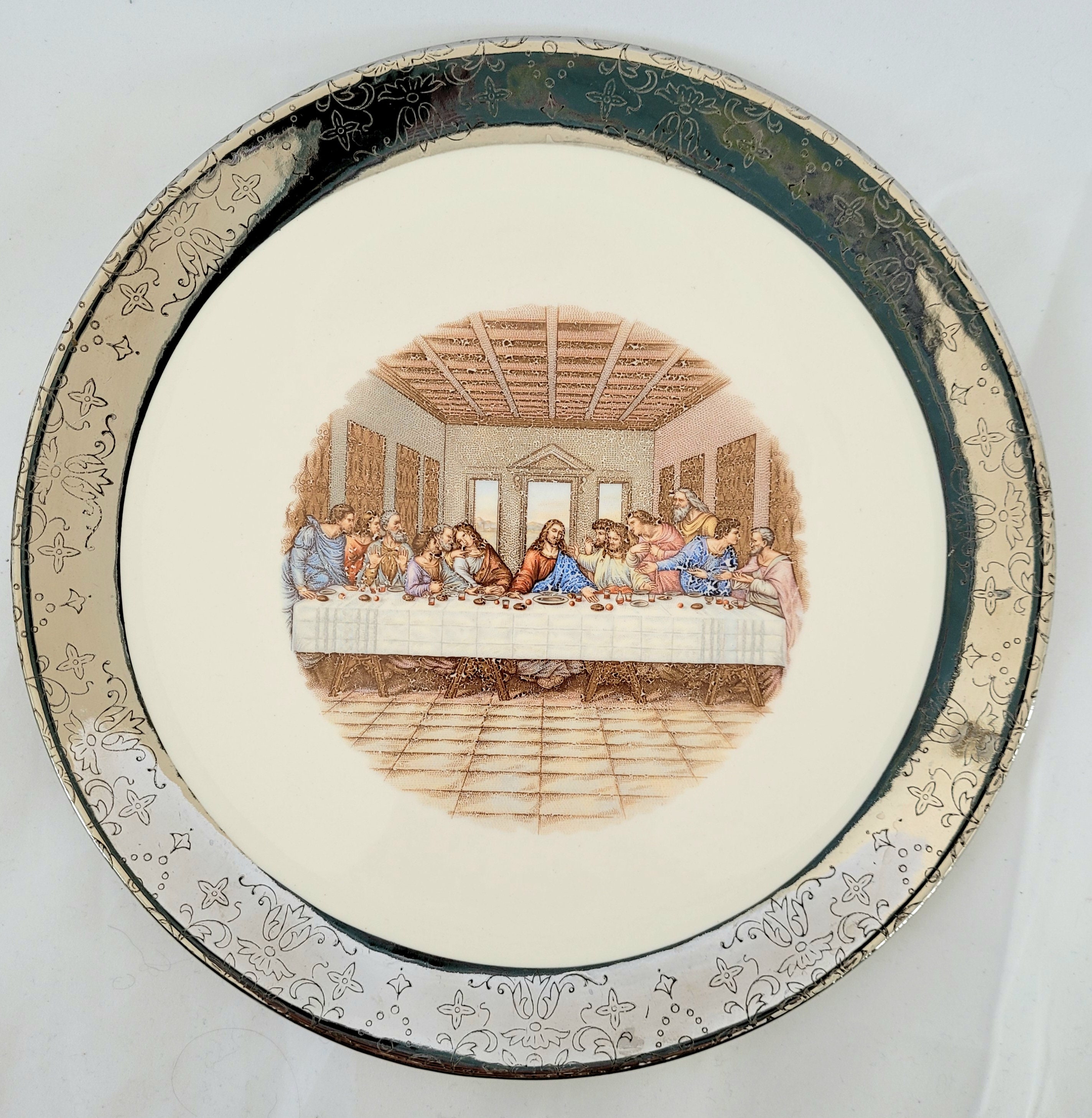 Buy Vintage the Last Supper Dinner Plate 22kt Gold Rim Online in India