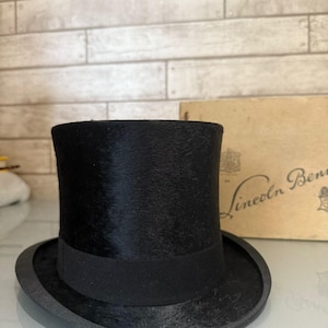 Silk Top Hat by Lincoln Bennett 55.5cm, with Original Box, very good condition