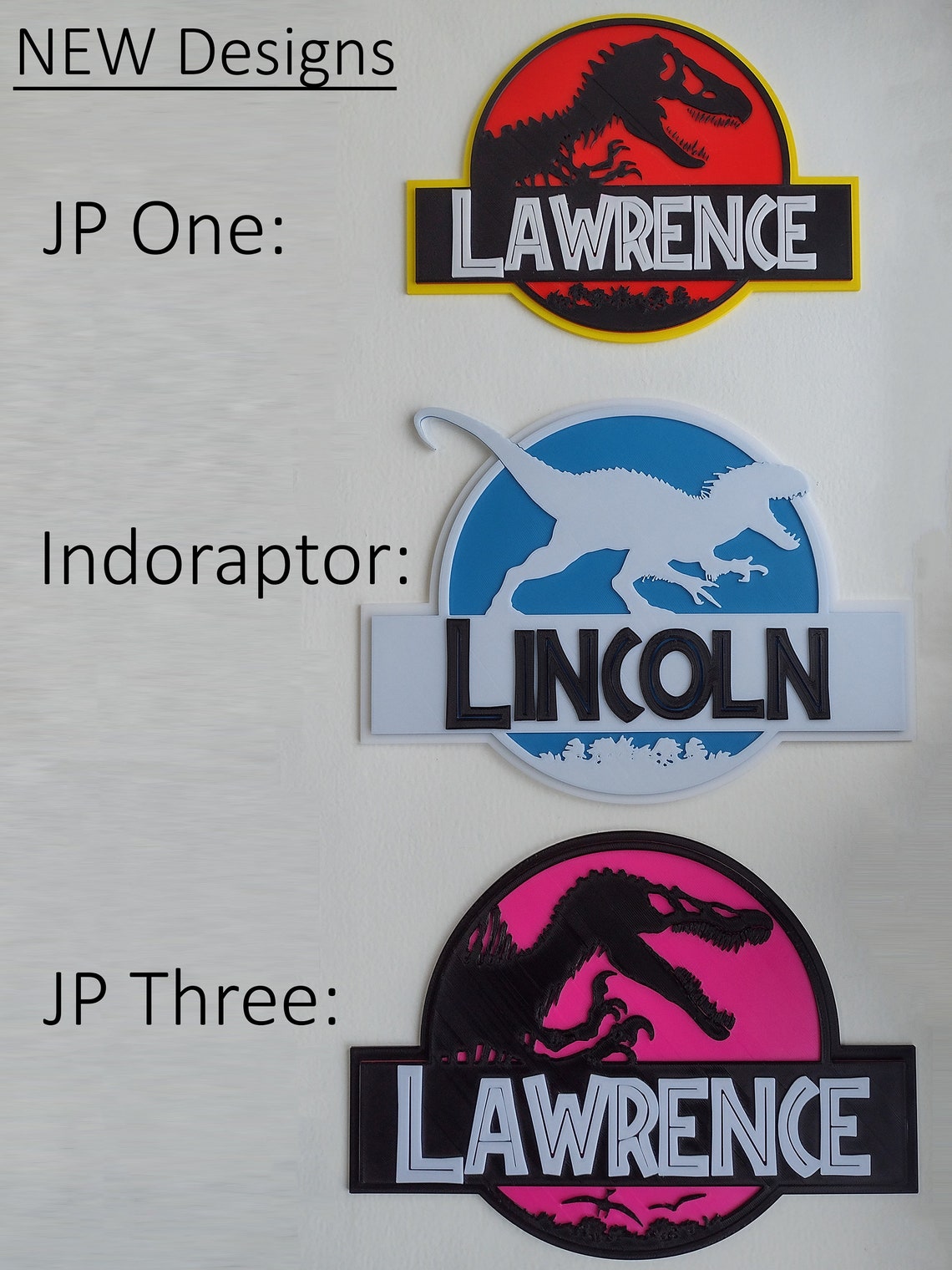 Jurassic Park/world Door Signs NEW DESIGNS Various Colours - Etsy