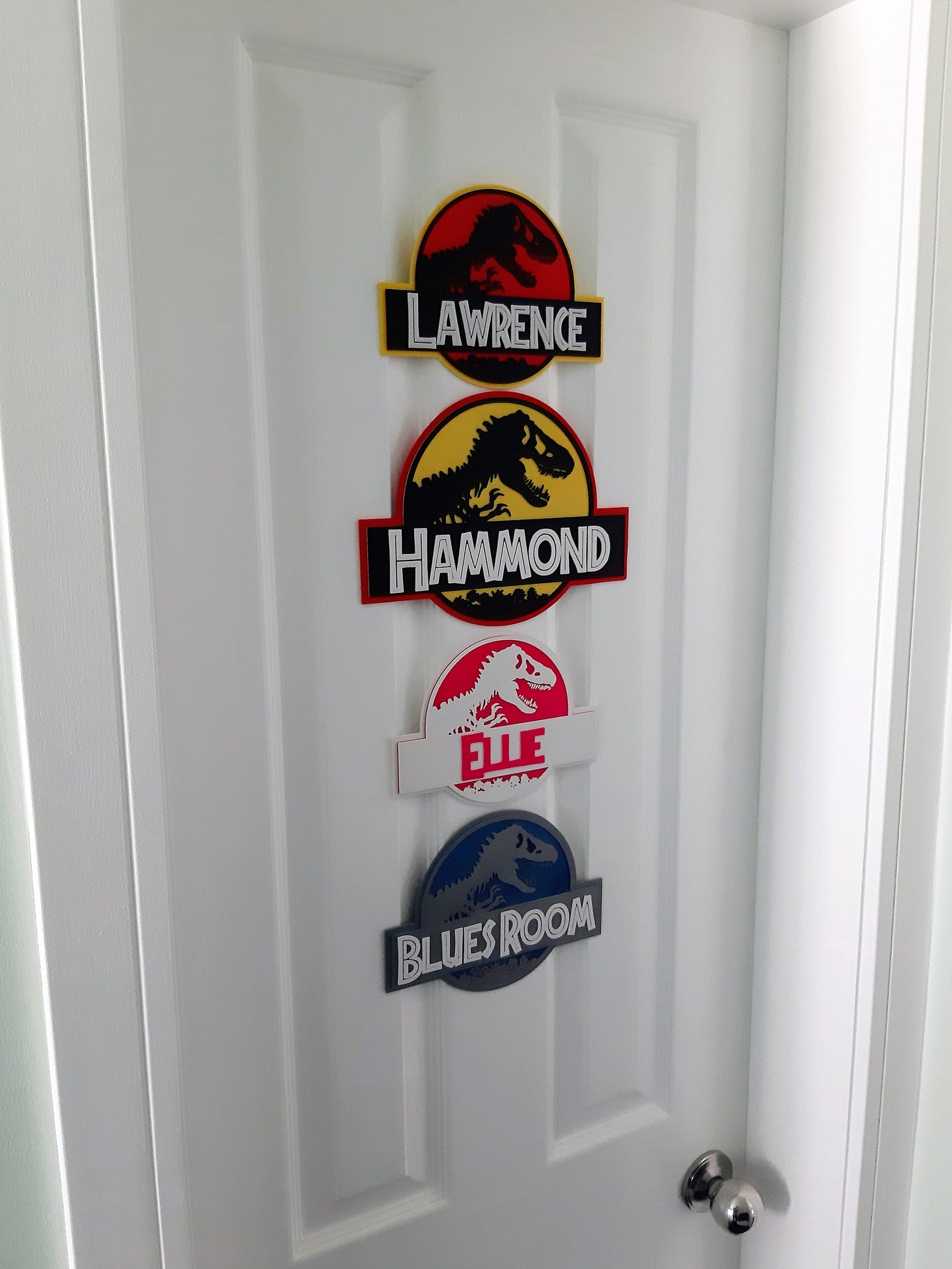 Jurassic Park/world Door Signs NEW DESIGNS Various Colours - Etsy