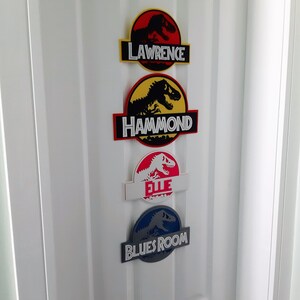 Jurassic Park/world Door Signs, NEW DESIGNS AVAILABLE, Various Colours ...