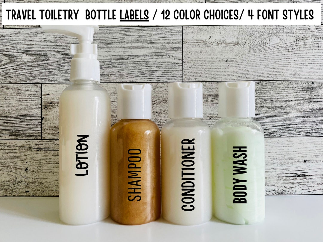 travel toiletry labels