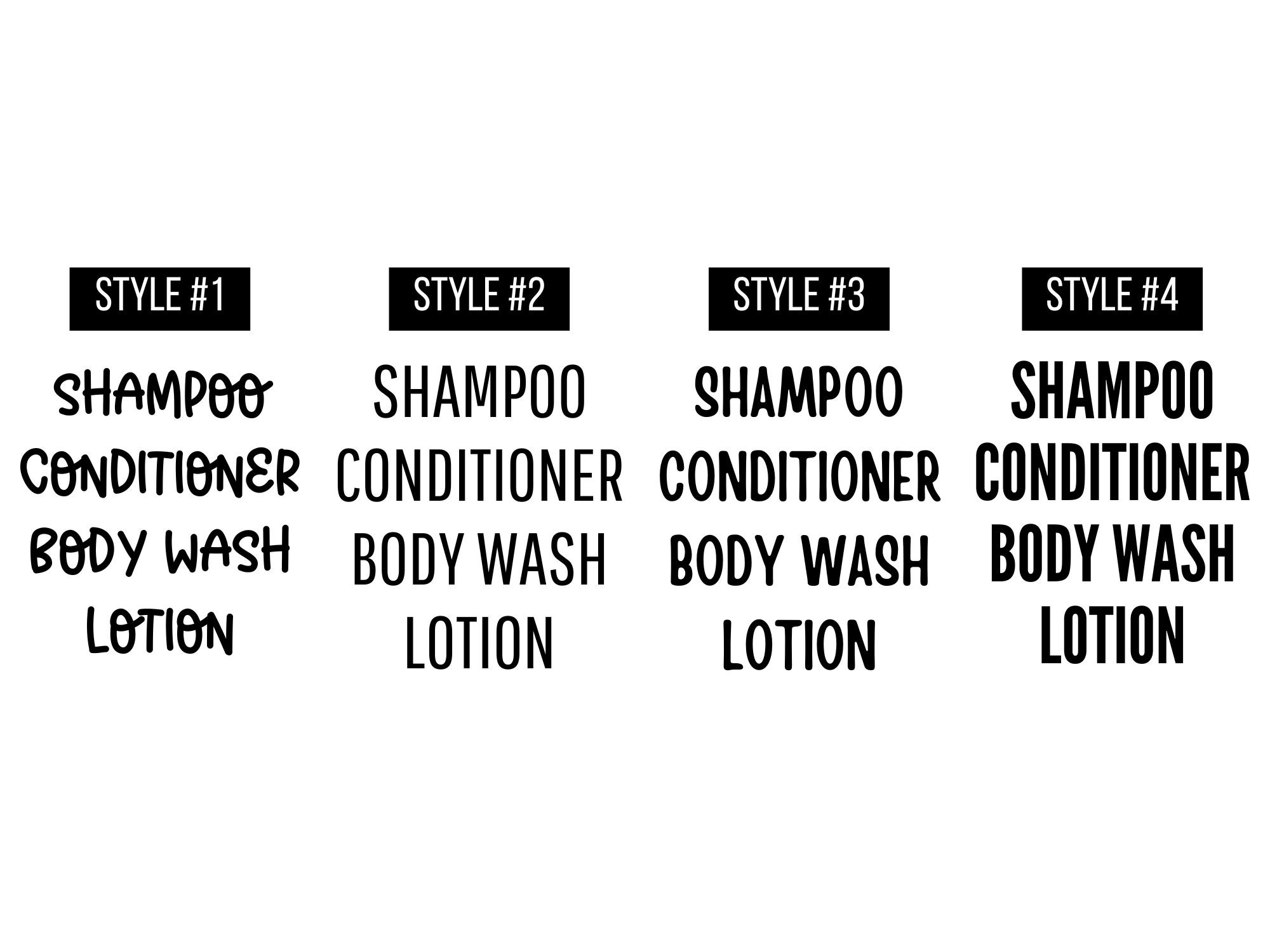 Travel Size Toiletry Labels / Small Bottle Labels / Small Container