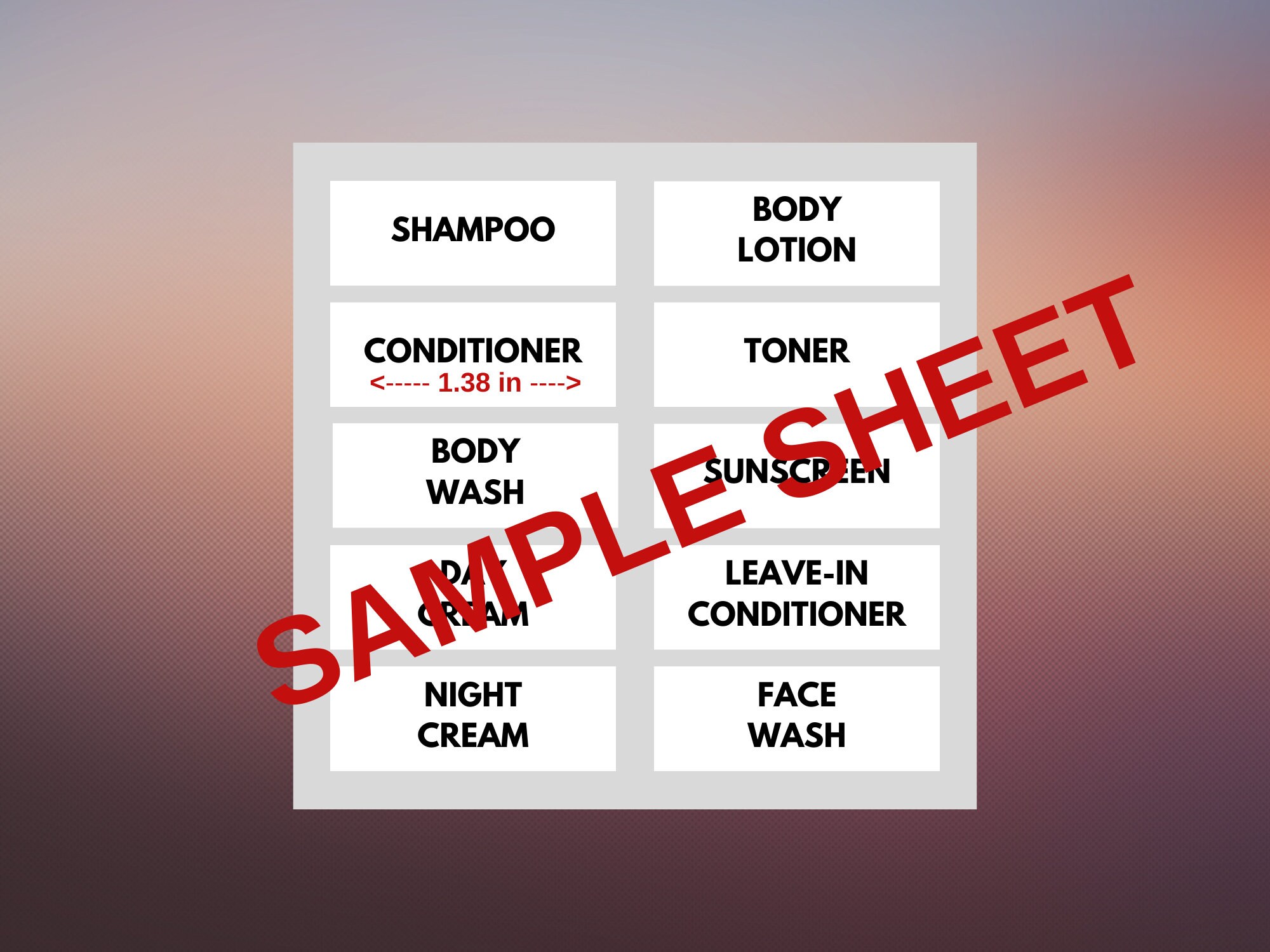 Custom Travel Size Toiletry Labels / Small Container Labels / Travel